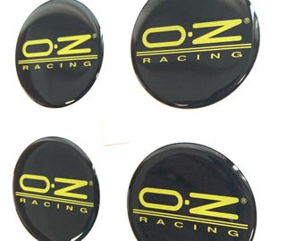 Set of 4 Epoxy resin Stickers for center caps on OZ car rims || All Size Silicone Self-adhesive Emblems