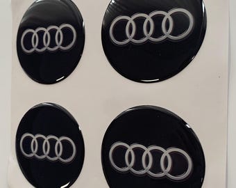 Set of 4 Epoxy resin Stickers for Center caps on car rims || All Size Silicone Self-adhesive Emblems