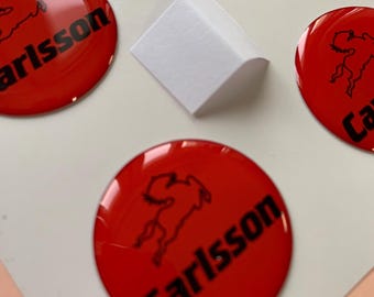Set of 4 Epoxy resin Stickers for center caps on Carlsson car rims || All Size Silicone Self-adhesive Emblems