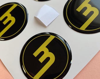 Set of 4 Epoxy resin Stickers for center caps on Mazda car rims || All Size Silicone Self-adhesive Emblems