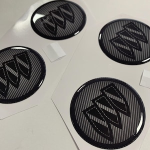 Set of 4 Epoxy resin Stickers for center caps on Buick car rims || All Size Silicone Self-adhesive Emblems