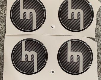 Set of 4 Epoxy resin Stickers for Center caps on Mazda car rims || All Size Silicone Self-adhesive Emblems