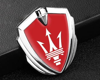 Metal Shield Sticker for Car Tuning Maserati Logo / Interior-Exterior Emblem/ Auto Decoration