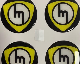 Set of 4 Epoxy resin Stickers for center caps on Mazda car rims || All Size Silicone Self-adhesive Emblems