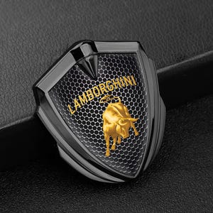 Metal Shield Sticker for Car Tuning Lamborghini Logo / Interior-Exterior Emblem/ Auto Decoration
