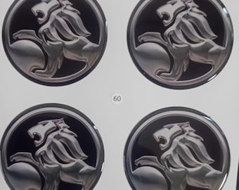 Set of 4 Epoxy resin Stickers for center caps on Holden car rims || All Size Silicone Self-adhesive Emblems