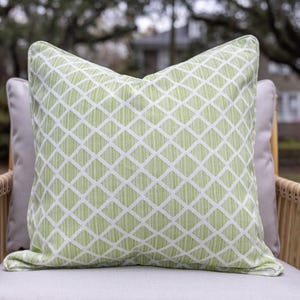 Apple Green Sunbrella Pillow Cover: 22&quot; Indoor/Outdoor Pillow