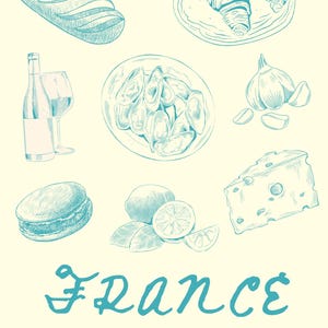 Póster ilustrativo/arte mural Bon Appetit de French Blue