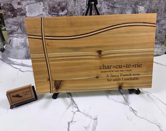 Fir Charcuterie Board - Black Walnut & Hard Maple Accents - Handmade Serving Board