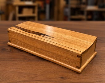 Black Limba Domino Box | Handmade Hardwood Game Box | Timberline Wooden Keepsake Box