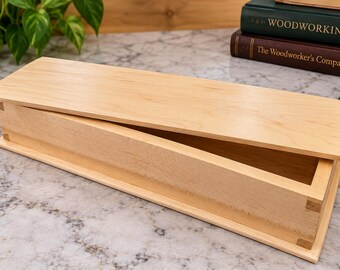 Hard Maple Domino Box | Handmade Hardwood Game Box | Timberline Wooden Keepsake Box