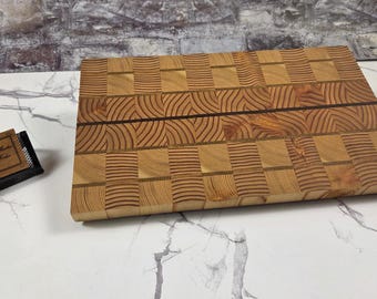 Rustic Stripes Cutting Board | Fir & Black Walnut | Handmade Wood Serving Board