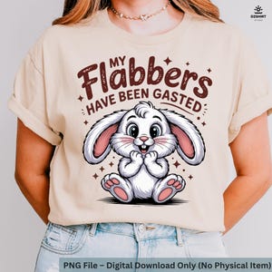 My Flabbers Have Been Gasted PNG, Funny Shocked Bunny Sublimation, Cute Animal Reaction Clipart, Meme Style Digital Download
