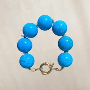Ocean Sphere Bracelet – Bold Turquoise Beaded Statement