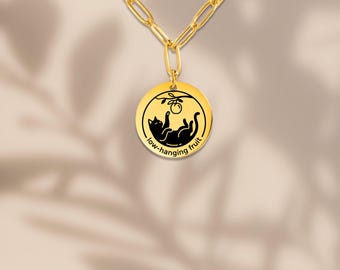 Collar con colgante de moneda grabada, cadena de clip, regalo para cerrar ventas