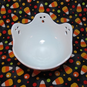 Halloween Candy Dish Ghost Bowl Holiday Party Serving Bowls - 5&quot; wide