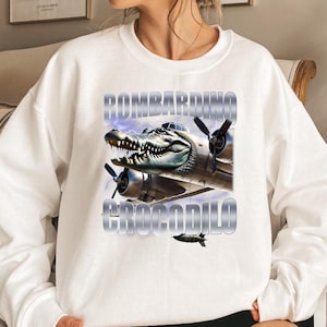 Bombardiro Crocodilo Funny Italian Brainrot Meme Shirt PNG, Crocodile Meme Sublimation, Viral Bootleg Internet Humor Shirt