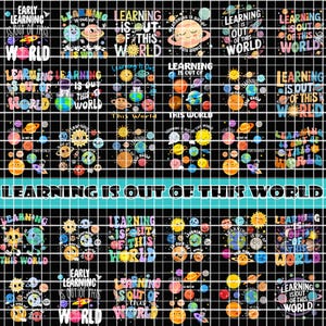 30+ Learning is out of this world png Bundle, back to school png, first day of school png, teacher png, solar system png