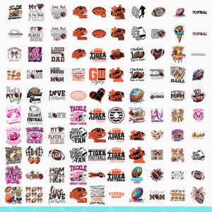 100 Files Football Png Bundle, Football Team Png, Mother Day Png, Football Mama Png, Game Day Png, Football Design Png, Digital File