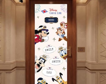 Cruise Door Banner | Cruise Decor | Personalized Cruise Door Decor | Canva Template | Cruisin Line | Name Tags | Editable Template