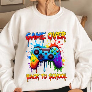 Back to School Game Over Students and Teachers Controller png, school png, school life png, School vibes png, sublimate designs download