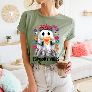 Espooky Vibes PNG, Halloween Mexican Conchas Ghost Png, Spooky Conchas PNG, Halloween Conchas Png, Funny Pantasmas Ghost Pan Dulce Png