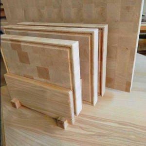 Ash Wood Cutting Board Stand - Handcrafted Kitchen Organizer