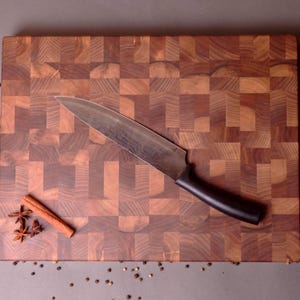 Handmade Reversible Walnut End Grain Cutting Board - The Best Solution For Your Knives