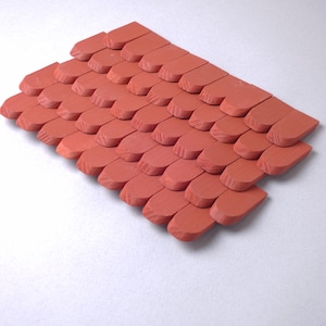 Miniature Pine Wood Roof Tiles Set of 50 Pieces for Dollhouses and Crafts – Perfect for Building Tiny Homes and School Projects