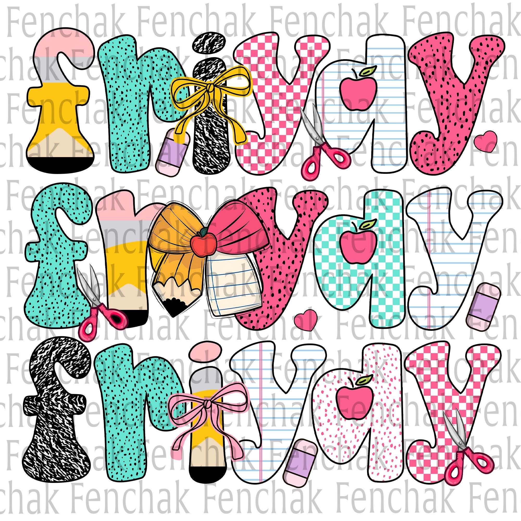 金曜日の昇華デザインPNG、明るく楽しい金曜日のデジタルファイル、稲妻とハートのレトロな学校教師TシャツクリップアートPNG