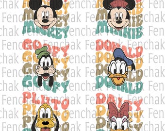 Lot Souris et ses amis pour les vacances de 2025, dessin animé assorti pour les vacances, png, voyage en famille png, voyage au château magique, enfants tout-petits été