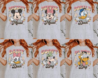 Lot Souris et ses amis pour les vacances de 2025, dessin animé assorti pour les vacances, png, voyage en famille png, voyage au château magique, enfants tout-petits été