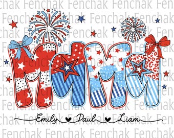 4th of July Mama Png, American Mama Checkered Png, Memorial Day Png, USA Png, American mama Png, Patriotic Mama Png