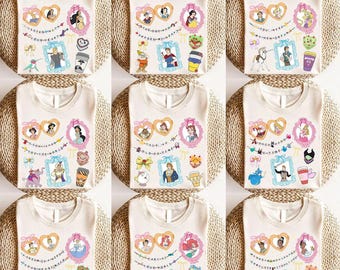 Aquarell Schloss Prinzessin Charakter Coquette Custom Png, Kokette Bögen Familienreise PNG, magisches Königreich, Disneyworld Familienurlaub png