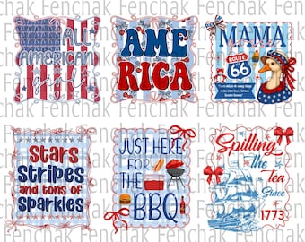 America Coquette png Bundle, Retro USA png, 4th of July Bundle png, Retro America Sublimation Bundle, american Flag png
