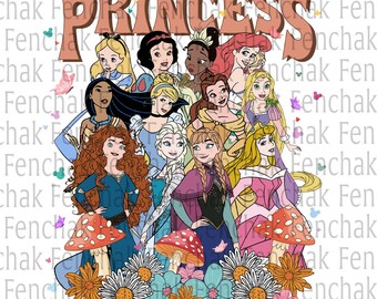Princess Png, Princess Squad Png, Vintage Floral princess shirt Png, Princess Kids sublimation Png, Princess Trip, Princess Girls Trip Png