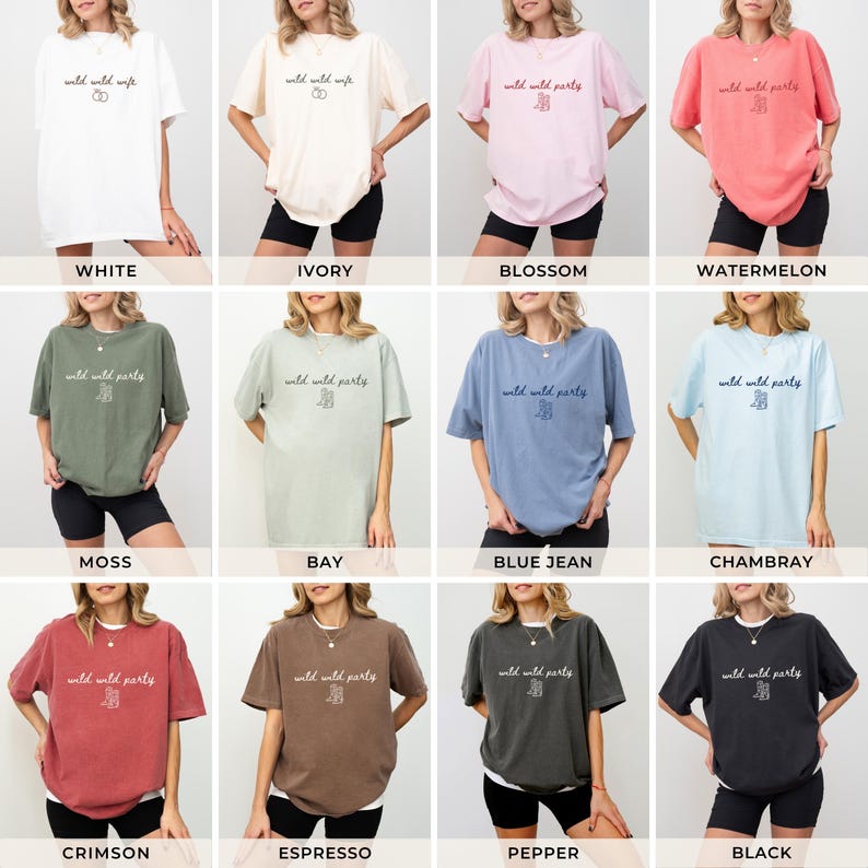 Wild Wild Wife Shirt, Western Bachelorette Tee, Custom Cowgirl Bach Tshirt, Nashville Rodeo Party T-Shirt, Comfort Colors Bride crew Shirt image 7