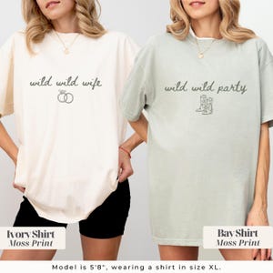Wild Wild Wife Shirt, Western Bachelorette Tee, Custom Cowgirl Bach Tshirt, Nashville Rodeo Party T-Shirt, Comfort Colors Bride crew Shirt Bay