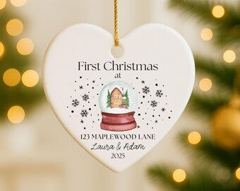 First Christmas In Our New Home Ornament, Personalized New House Christmas Ornament, New Home Address Ornament, Custom New Home Keepsake