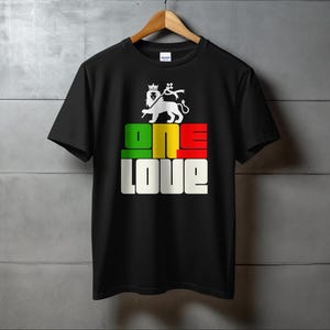 One Love Lion T-Shirt Black