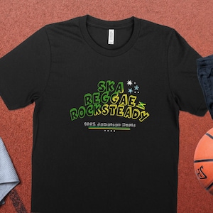 Camiseta infantil Ska Reggae Rocksteady Classic Crewneck preta