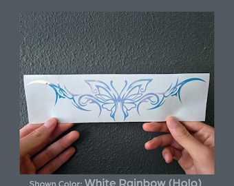 Butterfly Car Decal: Tribal Y2K Vinyl Sticker for Laptop, Window, Bumper
