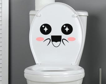 Funny Toilet Decals: Kawaii Bathroom Decor