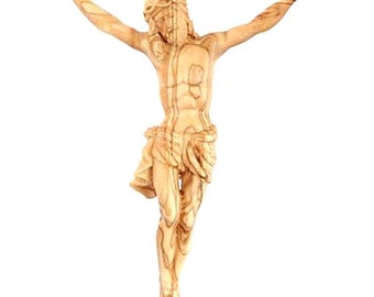 Olive Wood Crucified Jesus Figure