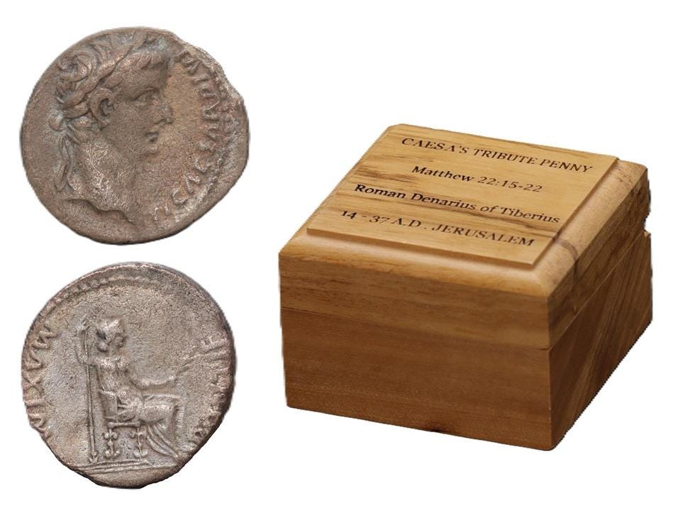 Caesar's Tribute Penny – Roman Denarius of Tiberius (14–37 A.D.