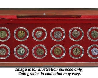 Biblisches Heiliges Land: Box mit 12 alten Münzen aus dem Jemen aus der Zeit Jesu (Twelve-Coin Boxed Set)
