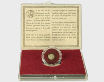 Erste jüdische Münze: Prutah von Hyrcanus I (Clear Box)