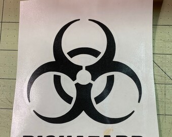 Biohazard Label - Human Remains - Decal, HRD Sticker, vinyl decal, great for Search and Rescue, bone box