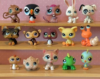 Lot De 37 Figurines Littlest Pet Shop Authentiques - Animaux Variés (occasion)