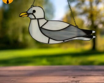 BB63 Modello per vetrate colorate con uccello costiero – Modello fai da te per acchiappasole con uccello dalle zampe lunghe